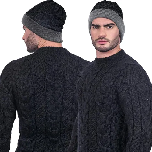 Miniatura 3 de Gamboa Sombrero de alpaca para hombres y mujeres, gorros de invierno de lana cálida peruana