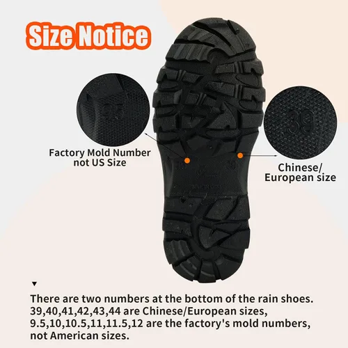Miniatura 2 de Gets Botas de lluvia para hombre, impermeables, ligeras, de goma, para todo tipo de clima