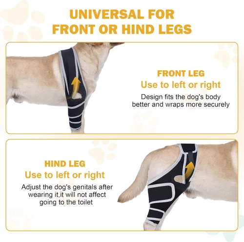 Miniatura 6 de Rodillera para perro para pierna trasera desgarrada del ligamento cruzado anterior, pierna trasera o patas delanteras, rodillera de perro