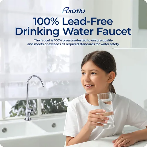 Miniatura 7 de Grifo de ósmosis inversa cromado, grifo de agua potable sin plomo certificado NSF para sistema de filtración de agua debajo del fregadero y sistema