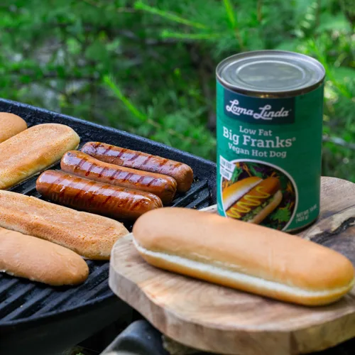 Miniatura 5 de Loma Linda, Carnes a base de plantas (Big Franks®, bajas en grasa, 20 onzas), paquete de 12