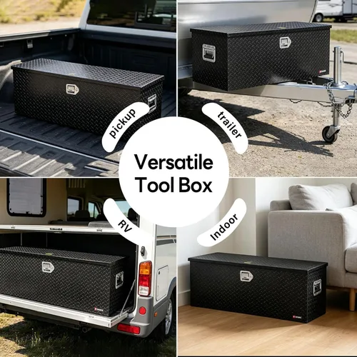 Miniatura 8 de FORWODE - Caja de herramientas de 48 pulgadas para cama de camión, de aluminio para camioneta, caja de herramientas para RV, cajas de herramientas