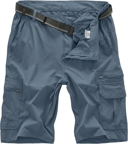Miniatura 14 de Jessie Kidden - Pantalones cortos para hombre, estilo informal, para exteriores, con cintura expansible, ligeros, impermeables, de secado rápido