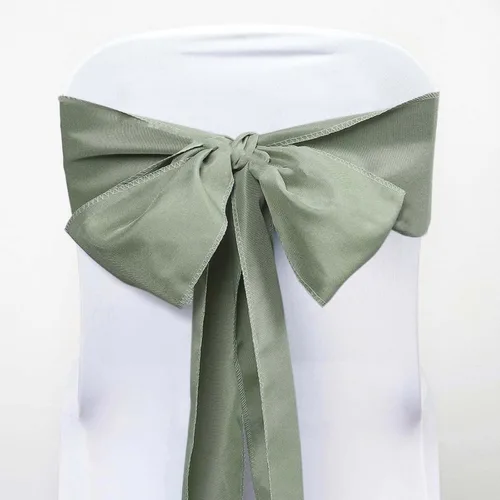 Miniatura 13 de Efavormart 5 piezas de fajas para sillas de poliéster color beige con lazos para decoración de sillas en bodas, eventos, suministros para decoración
