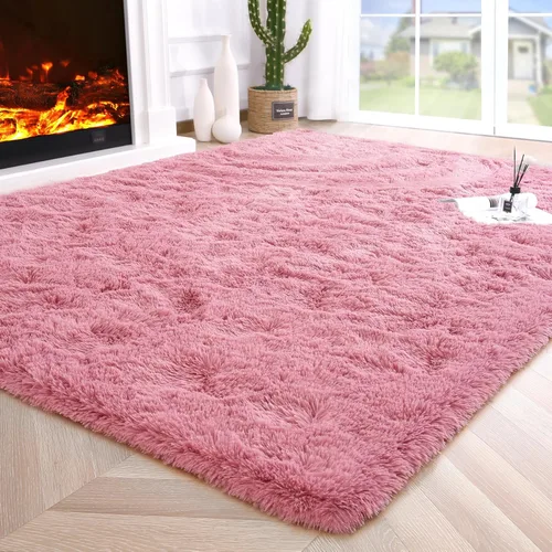 Miniatura 32 de Noahas - Alfombras mullidas de 4 x 6 pies para dormitorio y sala de estar, alfombra gruesa y peluda de color gris, alfombra de suelo antideslizante