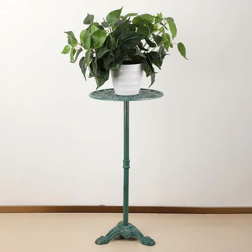 Miniatura 5 de OwnMy Soporte alto de hierro fundido para macetas, soporte para macetas con pedestal decorativo, para interiores y exteriores, soporte grande