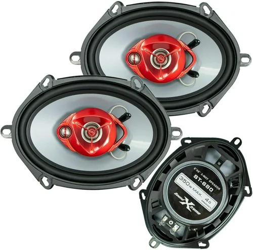 Miniatura 5 de Par de altavoces de audio coaxial para automóvil SoundXtreme de 6 pulgadas en 3 vías y 350 vatios con clasificación CEA (2 altavoces)