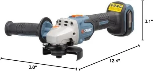 Miniatura 9 de SENIX PAX2115-M2-0 X2 20 Volt Max* Herramienta de amoladora angular sin escobillas de 4-1/2 pulgadas, 8500 RPM máximo, mango auxiliar de 3