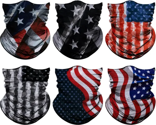 Miniatura 16 de Polaina para el cuello para hombres y mujeres, bandana para la cabeza, bufanda para la cara, cubrebocas, calentador, pasamontañas, sin costuras