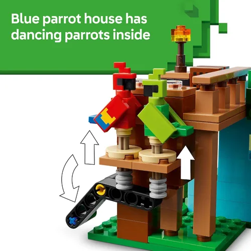 Miniatura 4 de LEGO Minecraft Las Casas de los Loros - Juguete de construcción para niños y niñas de 8 años en adelante, juguete de videojuegos de Minecraft