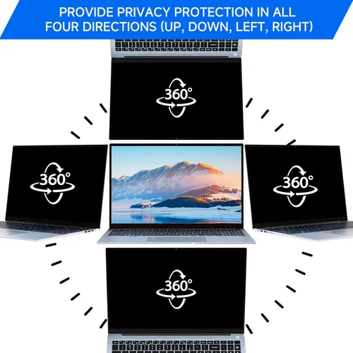 Miniatura 3 de ZOEGAA Pantalla de privacidad de 4 vías de 360° para laptop de 14 pulgadas 16:10, ese tamaño de pantalla es de 11.9 pulgadas de ancho y 7.4 pulgadas