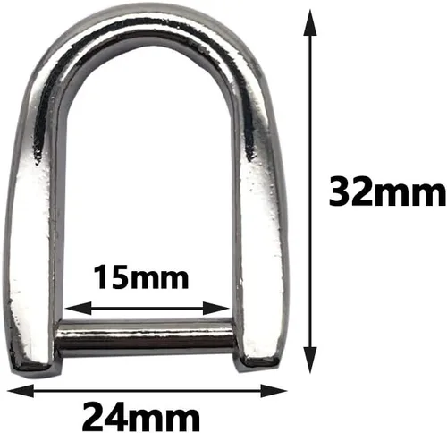 Miniatura 6 de Anillo D de forma de herradura con hebilla de herradura Plata