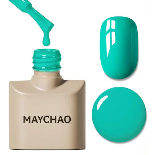 Miniatura 76 de MAYCHAO Esmalte de uñas de gel rosa intenso de 0.5 onzas líquidas, 1 unidad de esmalte de gel rosa brillante, esmalte de uñas que se absorbe con luz