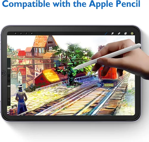Miniatura 6 de Mothca Paquete de 1 protector de pantalla de vidrio mate para iPad Mini de 8.3 pulgadas A17 Pro (2024) y Mini 6 (2021) con marco de alineación