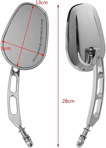Miniatura 3 de Espejo retrovisor para motocicleta de 0.315 in para Harley Road King Sportster Fatboy Dyna FXDF FLSTF Softail