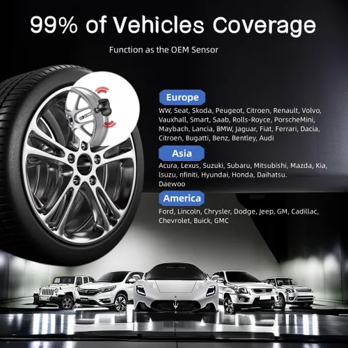 Miniatura 5 de Autel Sensores TPMS 2 en 1 Sensor MX-Sensor 315Mhz/433Mhz Sensor de presión de neumáticos, sensores TPMS inalámbricos programables y clonables a