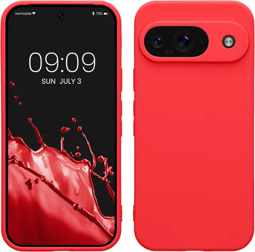 Miniatura 176 de kwmobile Funda compatible con Google Pixel 9 Pro - Funda protectora delgada de TPU para teléfono - Acabado mate suave - Negro mate