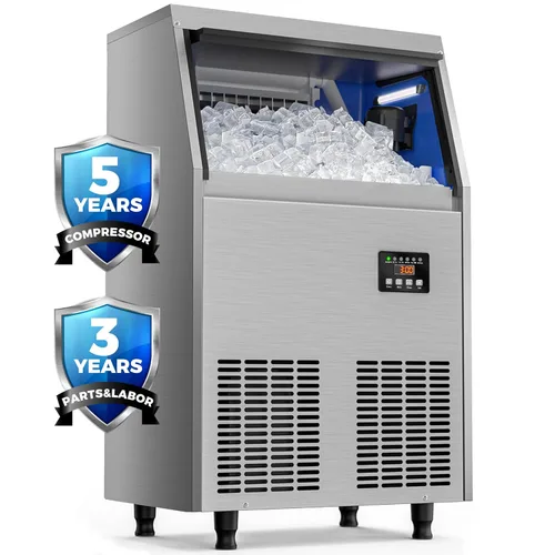 Miniatura 13 de Coolski Máquina de Hielo Comercial Bajo Mostrador de 15" de Ancho, 80 LBS/Día de Acero Inoxidable Incorporada e Independiente con Filtro de Agua