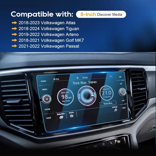Miniatura 4 de LFOTPP Atlas - Protector de pantalla para Volkswagen Atlas (2018-2023), Arteno(2019-2022), Golf MK7 (2018-2021), Tiguan (2018-2023), Passat Atlas