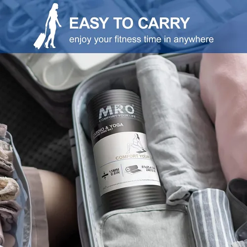 Miniatura 6 de MRO Rodillera de yoga – Rodillera de ejercicio premium – Elimina el dolor durante el entrenamiento en casa – Acolchado adicional y apoyo