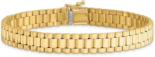 Miniatura 4 de Diamond2Deal Pulsera de oro amarillo sólido de 14 k para hombre, Oro