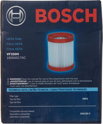 Miniatura 3 de Bosch Filtro HEPA VF320H para aspiradora húmeda/seca de 18 V y 2.6 galones
