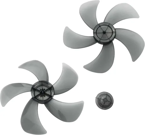Miniatura 9 de Hoja de ventilador silenciosa de plástico universal con cubierta de tuerca de repuesto para ventilador de pie ventilador de mesa gris #3 10 pulgadas