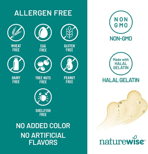 Miniatura 8 de NatureWise Aceite de pescado Omega 3 extra fuerte 1000 mg 60 unidades + vitamina E 400 UI (180 mg DL-alfa) 60 unidades - Paquete para apoyo