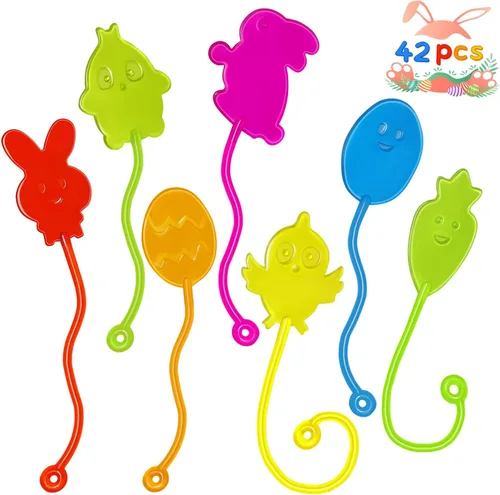 Miniatura 10 de Sticky Hands a Granel 36 Piezas Favores de Fiesta de Tractores y Autos para Niños Juguetes de Mano Pegajosa Elástica con Forma de Tractores Rellenos