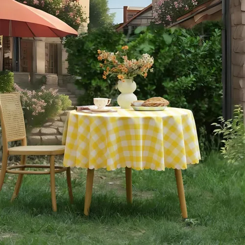 Miniatura 46 de MANGATA CASA Mantel de cuadros rosa para mesas cuadradas, mantel a cuadros, impermeable, para cocina y mesa, mantel de poliéster a cuadros sin Rosa