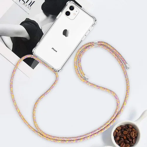 Miniatura 7 de Funda para iPhone 11 con cuello transparente para colgar y colgar en el hombro, cubierta de teléfono cruzada, para mujeres y niñas, funda protectora