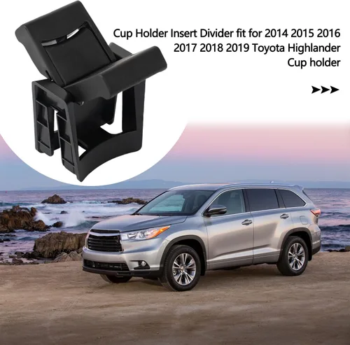 Miniatura 2 de Divisor de inserción de consola central OE:55618-0E170-C0 apto para Toyota Highlander 2014 2015 2016 2017 2018 2019 (estilo A-Fit Toyota)