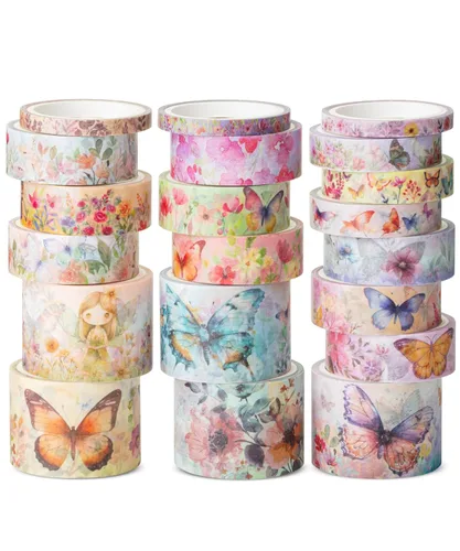 Miniatura 19 de Mr. Pen - Juego de cintas Washi de cuadrícula, 7 rollos, 0.6 pulgadas, cinta washi para diario, cinta decorativa, cinta de diario, cinta