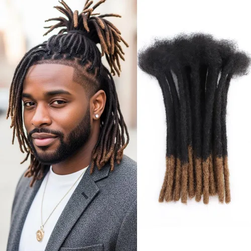 Miniatura 22 de 0.2 in y 0.2 in de ancho, 4-14 pulgadas de 10, 30, 60, 100 hebras de extensiones de cabello humano 100% real para hombres/mujeres/niños, paquetes