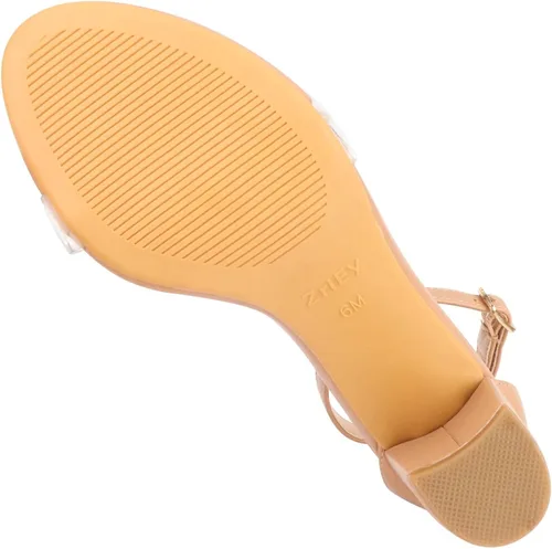 Miniatura 5 de ZriEy - Sandalias de tacón grueso con tiras para mujer, sandalias de tacón medio de 3 pulgadas, punta abierta, correa en el tobillo, tacón alto