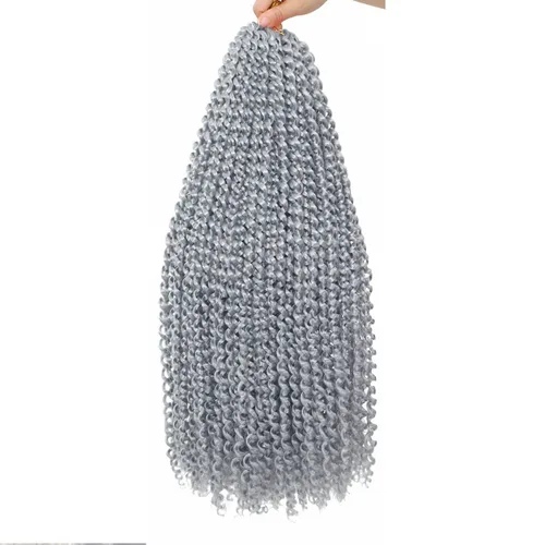 Miniatura 12 de Cabello Passion Twist de 18 pulgadas, 1 paquete de cabello Passion Twist de ganchillo, cabello de ganchillo Water Wave (18 pulgadas (paquete de 1)