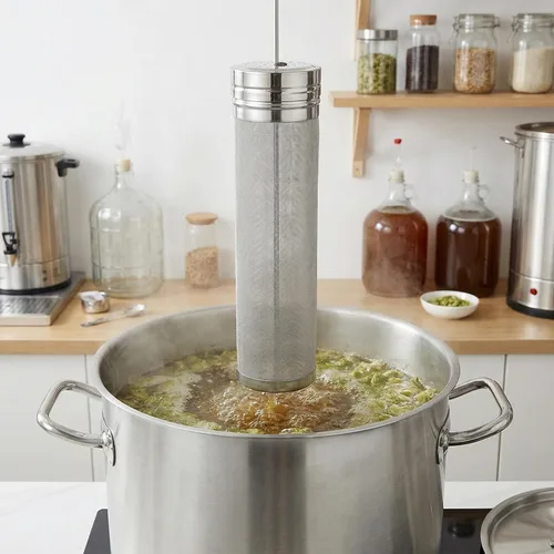 Miniatura 2 de Herramienta de filtro de acero inoxidable para vino de cerveza y tubo de malla para sistemas de hervidor de agua y fácil limpieza