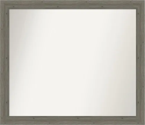 Miniatura 239 de Amanti Art Espejo de pared personalizado no biselado (24.5 x 24.5 pulgadas), marco gris marrón alta, varios tamaños personalizados, espejo de baño