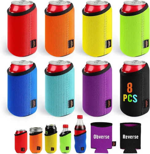 Miniatura 8 de 4 paquetes de fundas aisladas para latas delgadas de 12 onzas, con relieve en panal, fundas aisladas de neopreno para latas delgadas de refresco