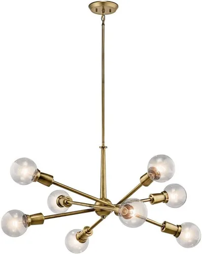 Miniatura 2 de Kichler Armstrong 26" 8 luces Candelabro Latón Natural