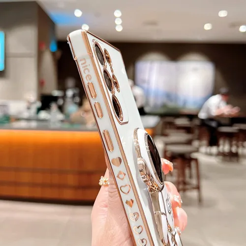 Miniatura 6 de phylla Funda de teléfono para Samsung Galaxy S22 Ultra de 6.8 pulgadas, funda de teléfono con soporte de astronauta chapado de lujo con bonito