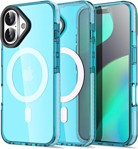 Miniatura 348 de AICase Funda protectora para iPhone 16 compatible con iPhone 16, delgada, ligera, transparente [no amarillenta] Diseño vibrante