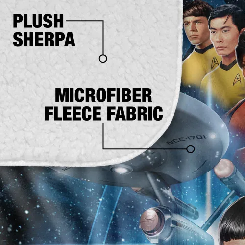 Miniatura 4 de Star Trek - Manta de 50 x 60 pulgadas, manta de sherpa de tacto sedoso de Among The Stars, manta supersuave