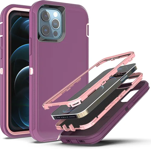 Miniatura 12 de YmhxcY Funda para iPhone 11 a prueba de golpes, a prueba de caídas, a prueba de polvo, 3 capas, duradera, resistente protección para teléfono Apple