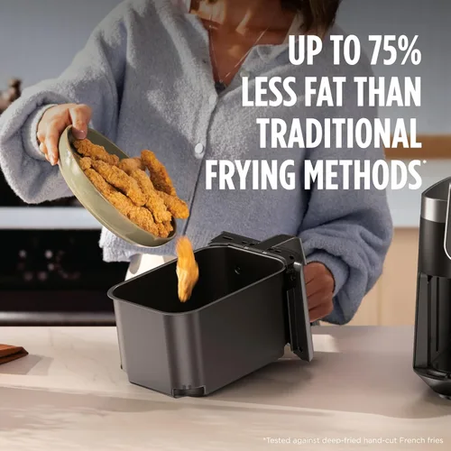 Miniatura 6 de Ninja DualZone 2-Basket Air Fryer, 8-Qt, Smart Finish & Match Cook, 6 Cooking Functions, Cook 2 Foods 2 Ways and Finish at the Same Time, Grey
