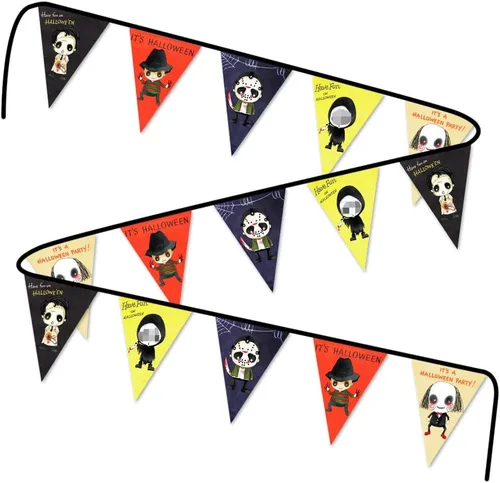 Cartel temático de personajes de películas de terror para decoración de interiores y exteriores, suministros de fiesta de Halloween, decoraciones