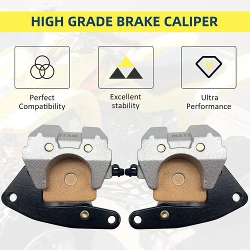 Miniatura 5 de M MATI Pinzas de freno delanteras izquierdas y derechas para Suzuki Eiger 400 500 Ozark 250 Quadsport 250 400 Vinson 500 LTA 400 500 LTF 250 400 LTZ