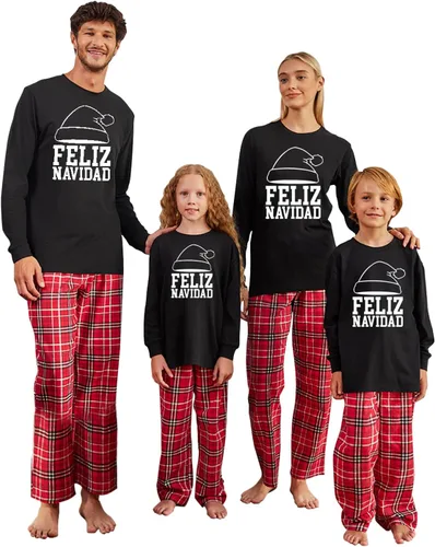 Awkward Styles Feliz Navidad PJ - Conjuntos de pijama a juego de Navidad - Pijamas de Navidad para sesión de fotos familiares