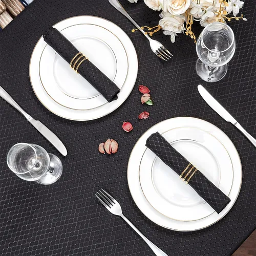 Miniatura 5 de Mantel redondo de poliéster resistente al agua y las manchas, lavable, mantel de tela para mesa de cocina y comedor