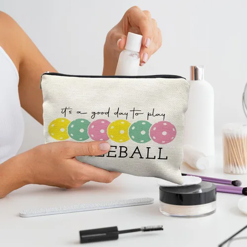 Miniatura 5 de Regalos de Pickleball para Mujeres RYYCDOI, Bolsa de Maquillaje de Pickleball Estuche Cosmético, Accesorios de Pickleball para Mujeres